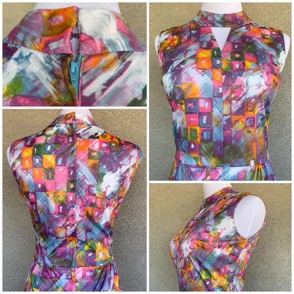 Sears Vintage Madmen Hostess Leisure Maxi Dress - Picture 4 of 12